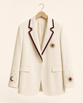 Blazer sable blanc