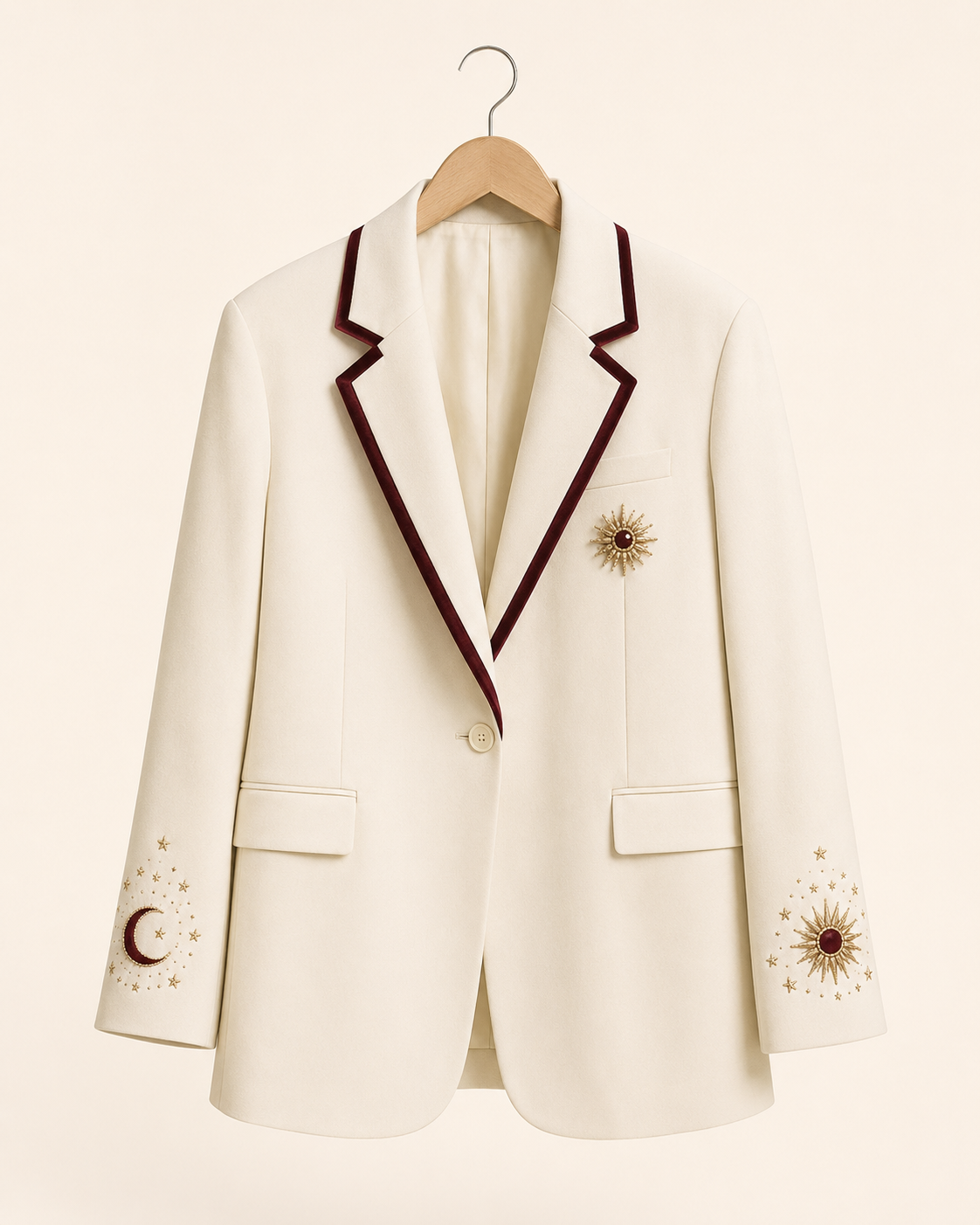 Blazer sable blanc